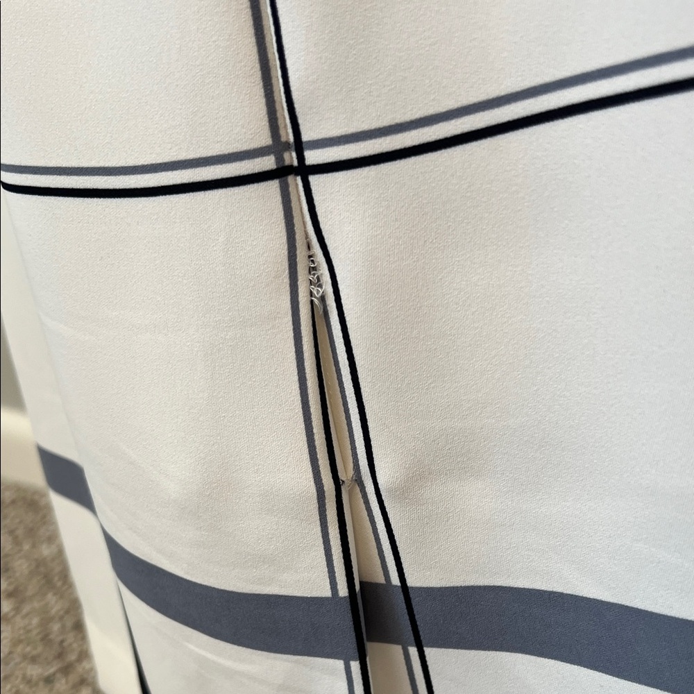 Ann Taylor White and Navy Windowpane Midi Wrap Dress (Read Description!) - Picture 5 of 5